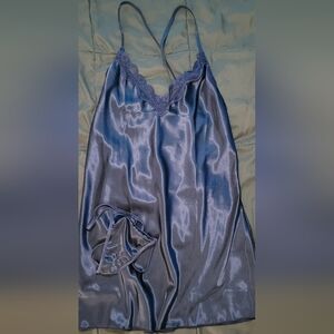 Dreamgirl Midnight Blue Satin Lingerie